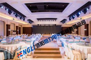 洛陽河洛宴大酒店宴會廳舞臺設備成功安裝案例